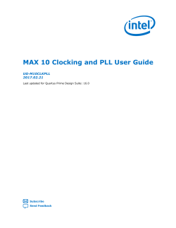 MAX 10 Clocking and PLL User Guide