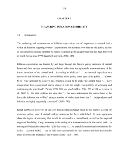 229 CHAPTER 7 MEASURING INFLATION CREDIBILITY 7.1