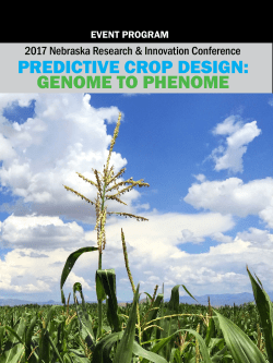 PREDICTIVE CROP DESIGN: GENOME TO PHENOME