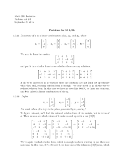 Math 310, Lesieutre Problem set #2 September 9, 2015 Problems