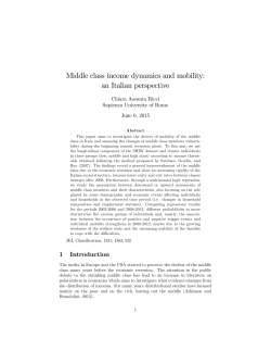 Middle class income dynamics and mobility: an Italian