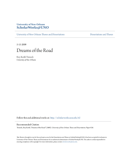 Dreams of the Road - ScholarWorks@UNO