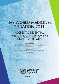 The World Medicines Situation 2011