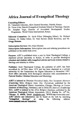 Africa Journal of Evangelical Theology