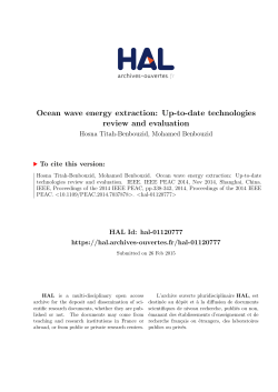 Ocean wave energy extraction: Up-to