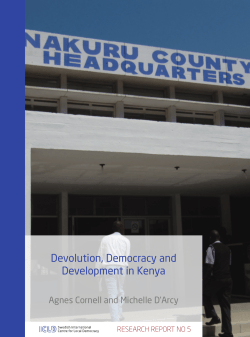 Devolution, Democracy and Development in Kenya