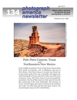 Palo Duro Canyon, Texas - Photograph America Newsletter