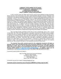 Amendment to Disaster Recovery Action Plan Takes Public