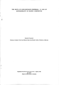 the biota of long-distance dispersal. ii. loss of