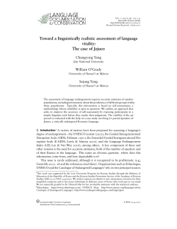 Toward a linguistically realistic assessment of language vitality: The