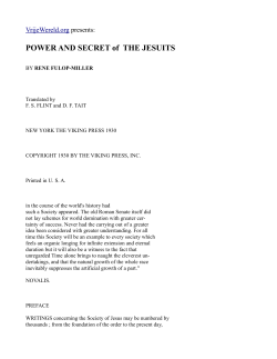 POWER AND SECRET of THE JESUITS