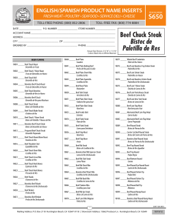 Beef Chuck Steak Bistec de Paletilla de Res S650
