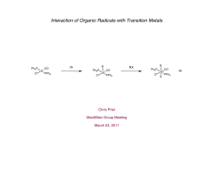Interaction of Organic Radicals with Transition Metals