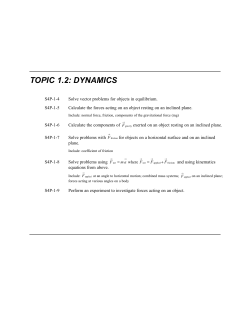 TOPIC 1.2: DYNAMICS