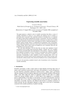 Expressing scientific uncertainty