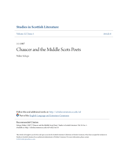 Chaucer and the Middle Scots Poets