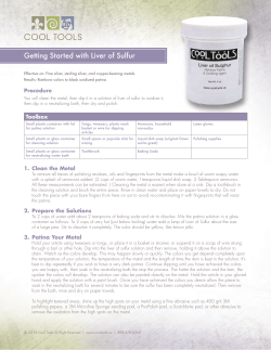 Getting Started with Liver of Sulfur