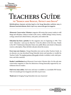 Teachers Guide - Minnesota DNR