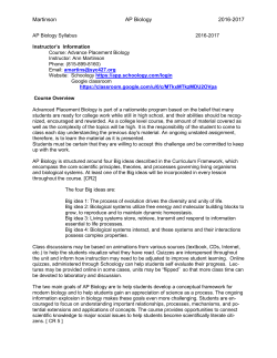 AP Biology - Sycamore High School