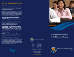 basic information - Professional Interpreter Exchange