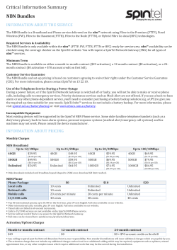 Critical Information Summary