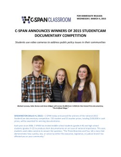 c-span announces winners of 2015 studentcam documentary