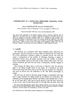 Cooperation in a Repeated Prisoners` Dilemma with