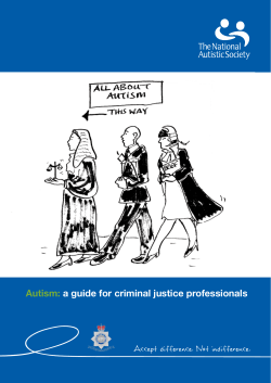 Autism: a guide for criminal justice professionals
