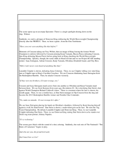 The scene opens up on an empty Epicenter. There is a