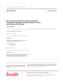 The Canonized Forefathers and the Household of Man: Burke`s