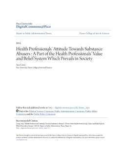Health Professionals` Attitude Towards Substance Abusers