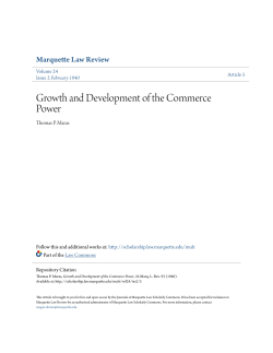 Growth and Development of the Commerce Power