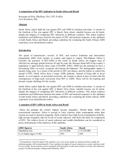 HIV AIDS in Brazil and South Africa