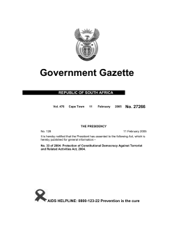 Protection of Constitutional Democracy Against Terrorist and