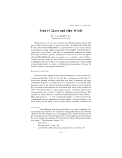 John of Gaunt and John Wyclif