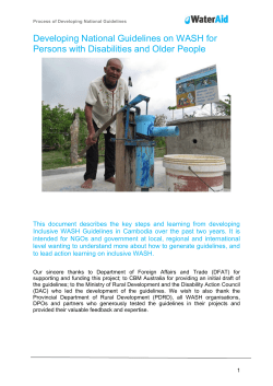 Process of Developing National Guidelines