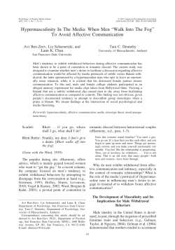 Hypermasculinity In The Media: When Men &ldquo;Walk Into The Fog&rdquo; To