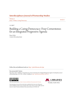Building a Caring Democracy - University of Minnesota Libraries
