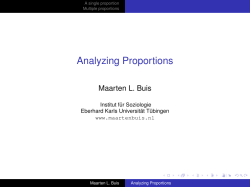 Analyzing Proportions