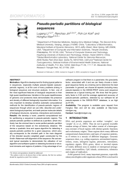 Pseudo-periodic partitions of biological sequences