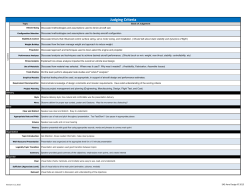 Judging Criteria