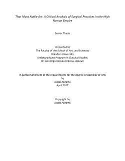 That Most Noble Art: A Critical Analysis of Surgical