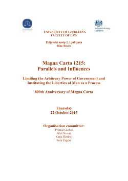 Magna Carta 1215: Parallels and Influences