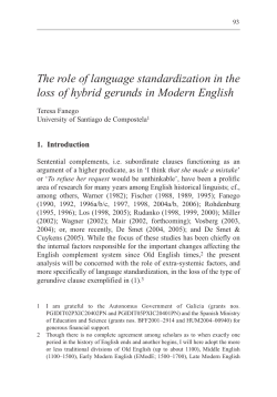 The role of language standardization in the loss of hybrid gerunds in