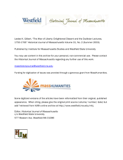 Leslee K. Gilbert, &ldquo;The Altar of Liberty: Enlightened Dissent and the