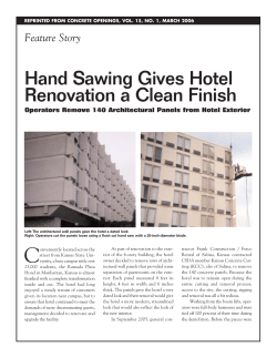 Hand Sawing Gives Hotel Renovation a Clean Finish (March 2006)