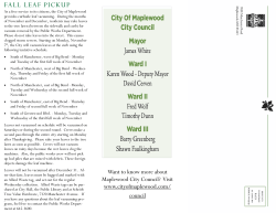 FALL LEAF PICKUP - City of Maplewood, MO