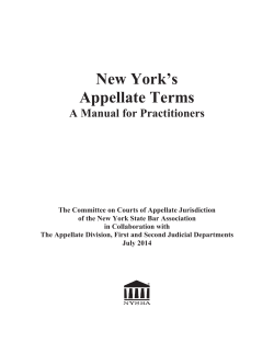 New York`s Appellate Terms