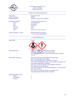 Material Safety Data Sheet - LTS Research Laboratories, Inc.