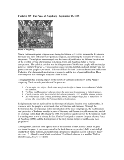 Footstep #49 - 1555 - The Peace of Augsburg